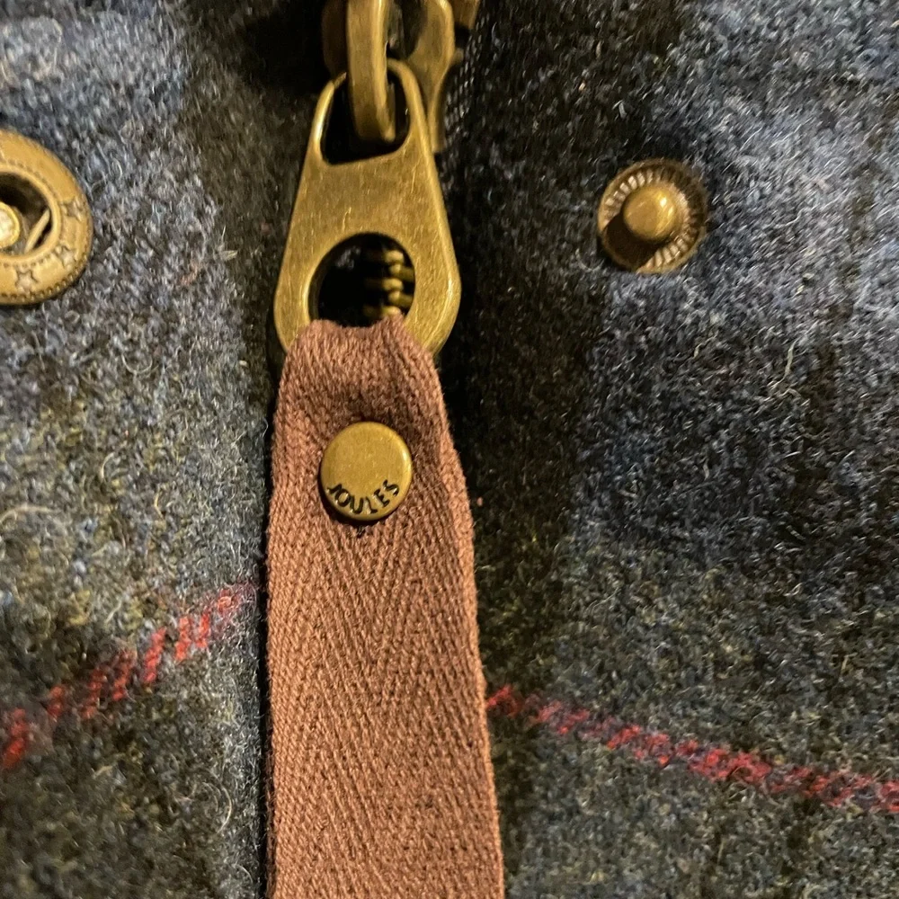 Joules Ladies Wool Plaid Fieldcoat - Picture 7 of 15